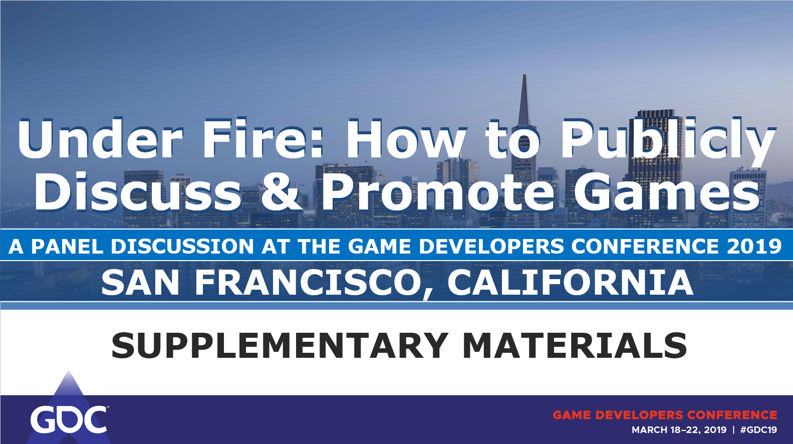 GDC How To Talk About Video Games Today: Supplementary Resources