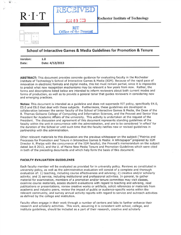 IGM Tenure & Promotion Guideliens thumbnail